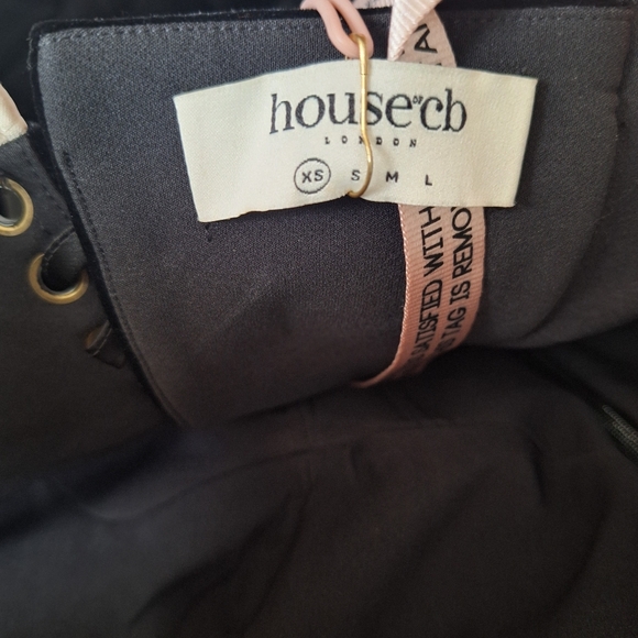 NWT House of CB Black and Cream Strapless Mini Dress Size XS - Picture 8 of 8
